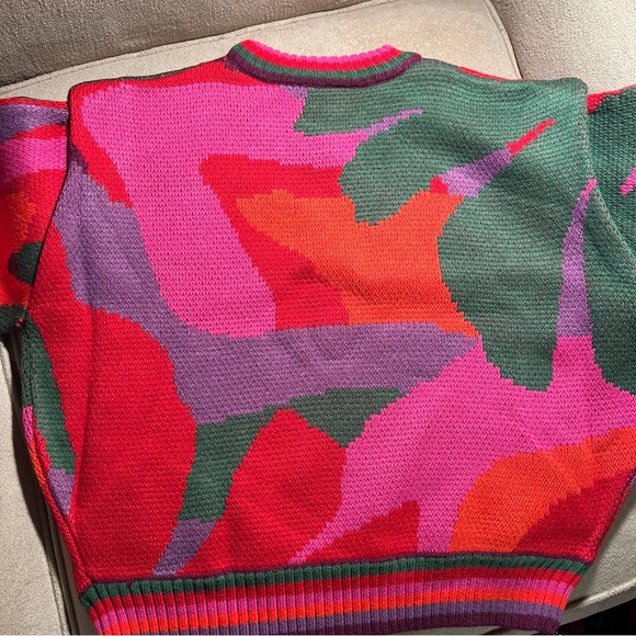 NWT FARM Rio Abstract scarf sweater abstract scarf Size XS S L - Picture 3 of 8